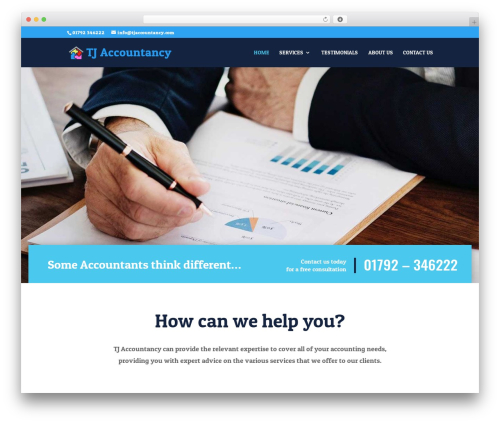Divi WordPress theme - tjaccountancy.com