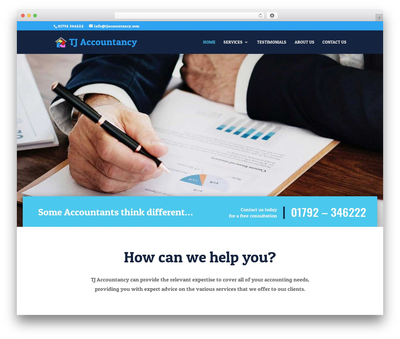 Divi WordPress theme - tjaccountancy.com
