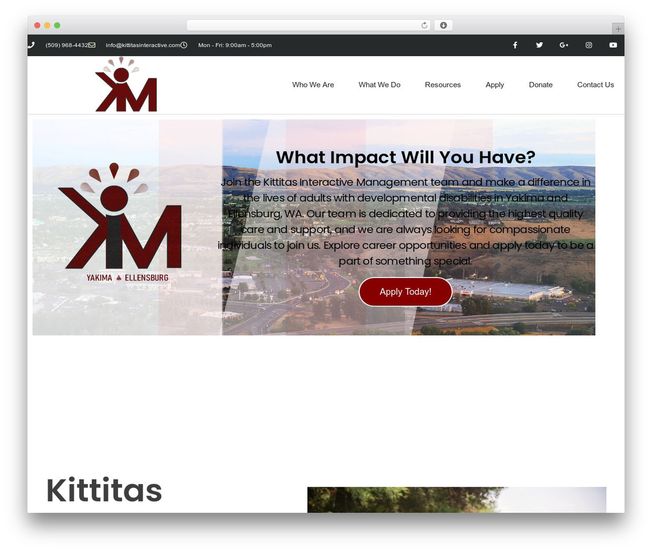 Hello Elementor WordPress theme - kittitasinteractive.com