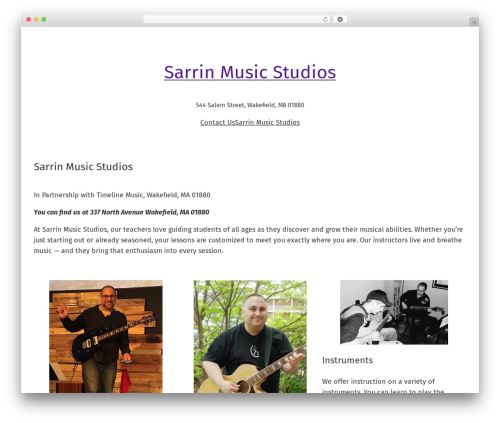 Theme WordPress Blockbase - sarrinmusicstudios.com