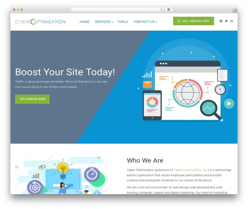 WordPress website theme Cyber Optimization - cyber-optimization.com