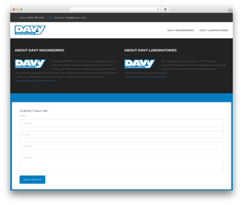 Construct WordPress page theme - davyinc.com