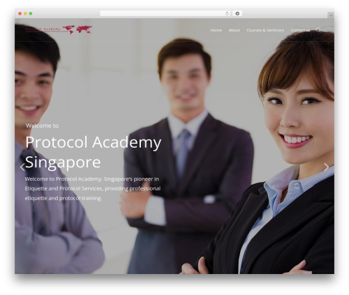 Engage WordPress theme - protocolacademy.com.sg