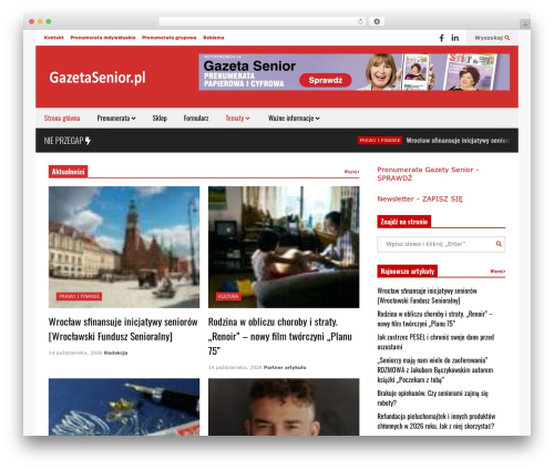 FlatNews WordPress news theme - gazetasenior.pl
