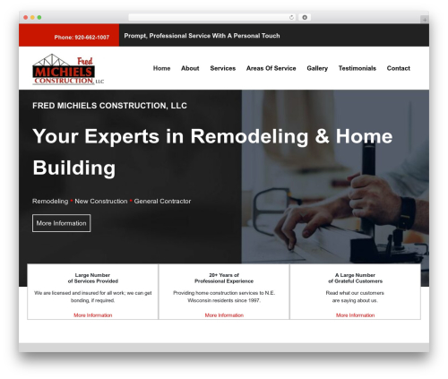 Fred Michiels WordPress theme - fredmichielsconstruction.com
