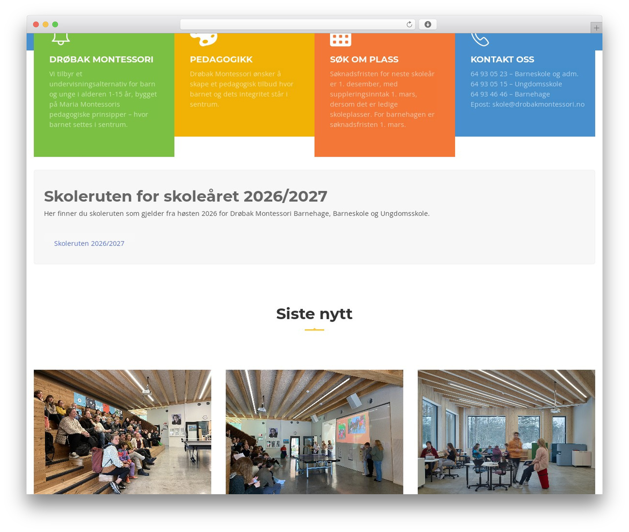 MasterStudy premium WordPress theme - drobakmontessori.no