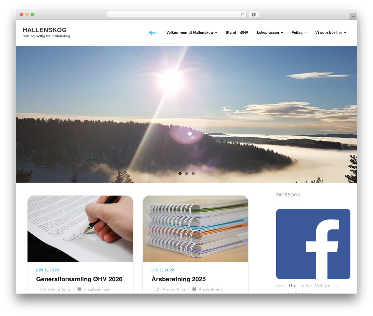 Shuttle premium WordPress theme - hallenskog.no