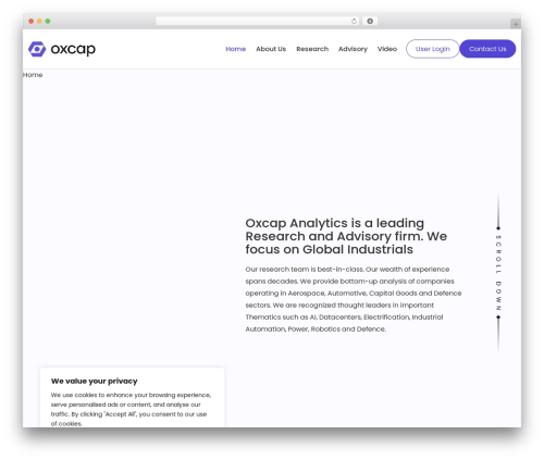 Theme WordPress Oxcap Analytics - oxcapanalytics.com