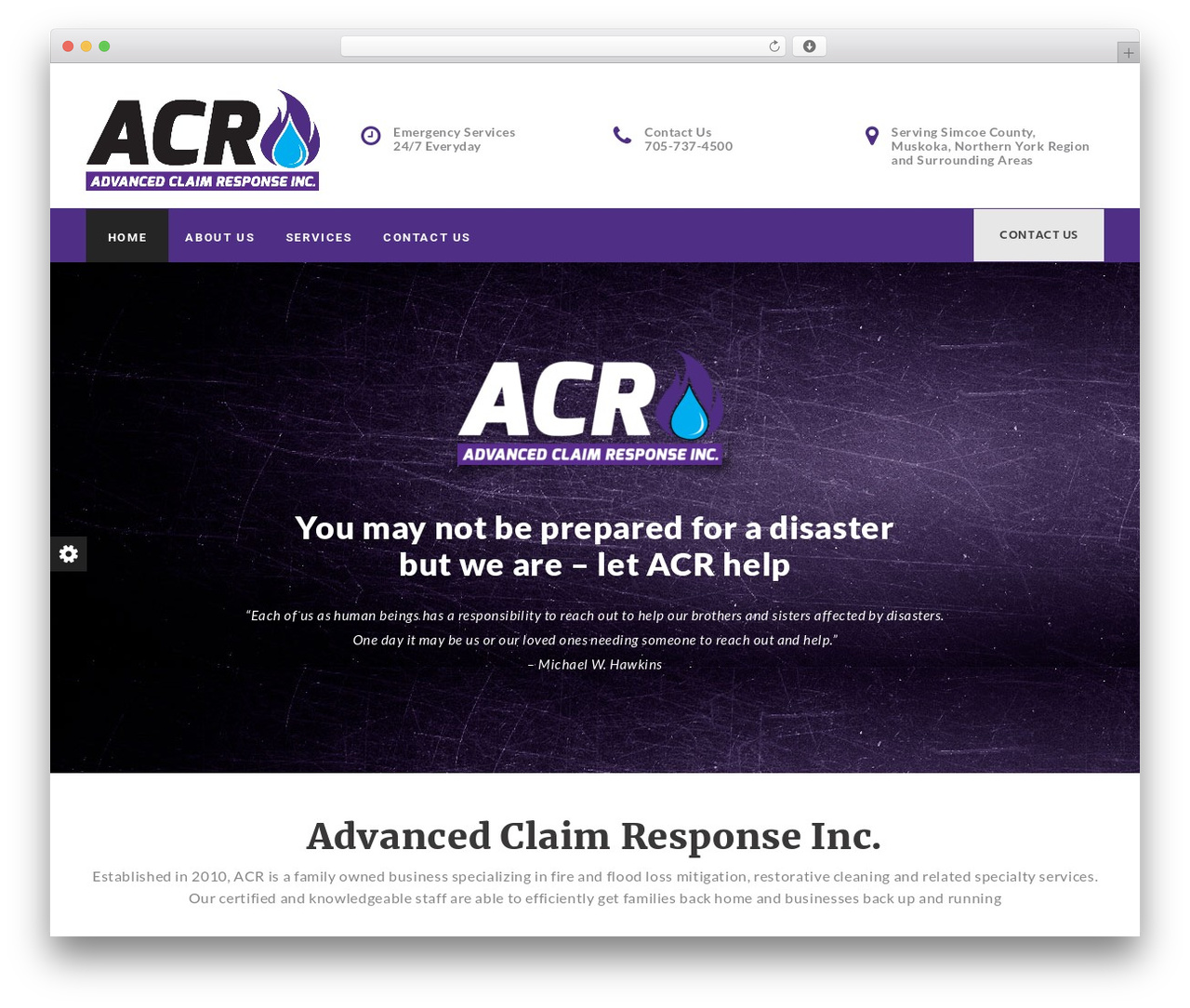 Beoreo WordPress theme design - advancedclaimresponse.ca