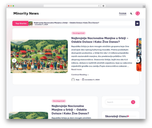 BlogHash WordPress theme - minoritynews.rs