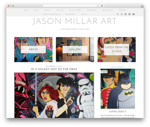Ghost Shell (pipdig) theme WordPress - jasonmillarart.com