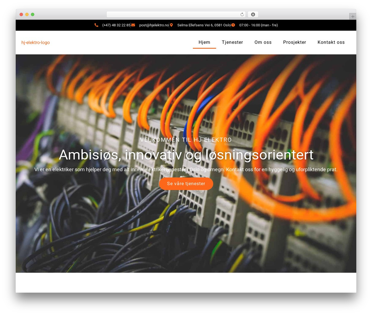 WordPress theme Hello Elementor - hjelektro.no