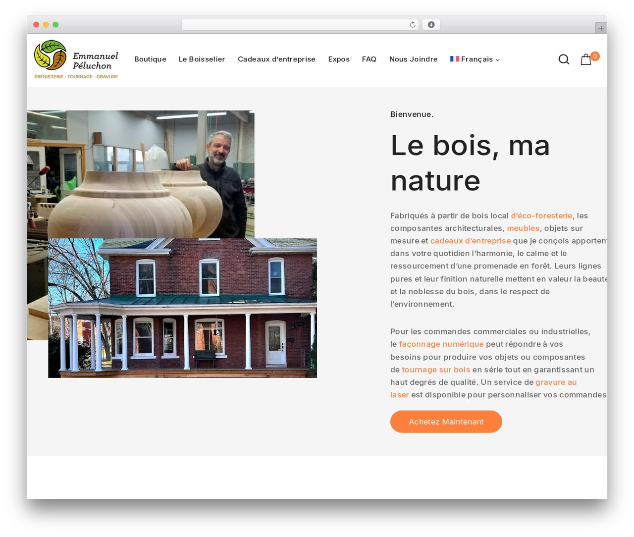 Avanam theme WordPress - boisselier.ca