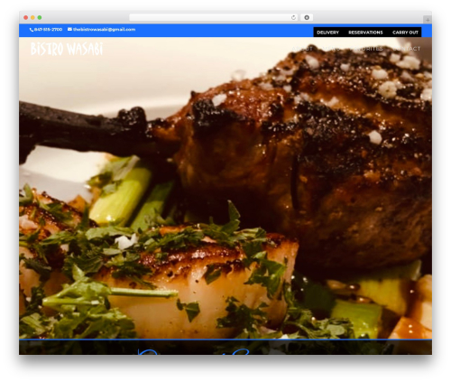Best WordPress theme Divi - thebistrowasabi.com
