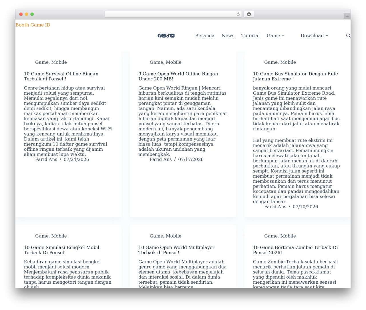 Blocksy WordPress theme - boothgameid.com