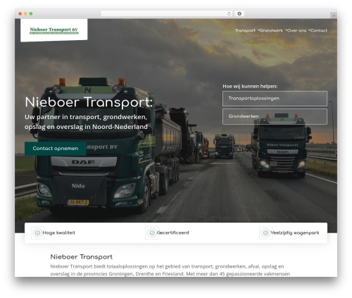 Convident Theme WordPress theme - nieboertransport.nl