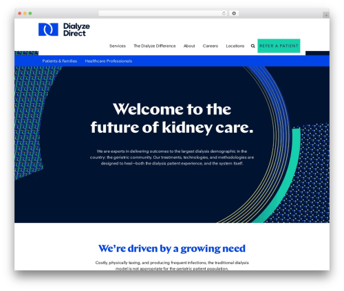 Dialyze Direct WordPress website theme - dialyzedirect.com