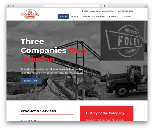 Fuse business WordPress theme - theconcretecompany.com