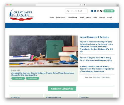 Layers WordPress theme - greatlakescenter.org