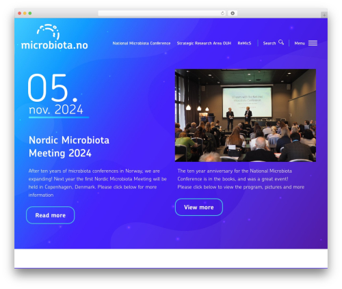 Theme WordPress Microbiota - microbiota.no