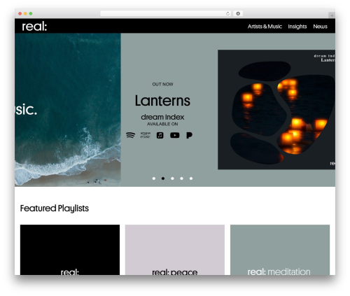 WordPress theme Barebones - realmusic.com