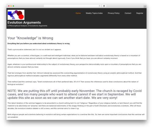 WordPress theme Elevation Lite - evolutionargs.com WordPress theme Elevation Lite - evolutionargs.com