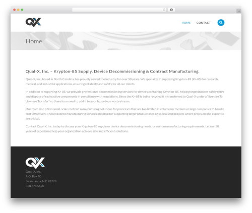 WordPress theme The Simple - qual-x.com