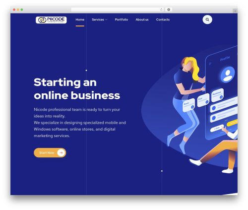 اونوم theme WordPress - nicode.org