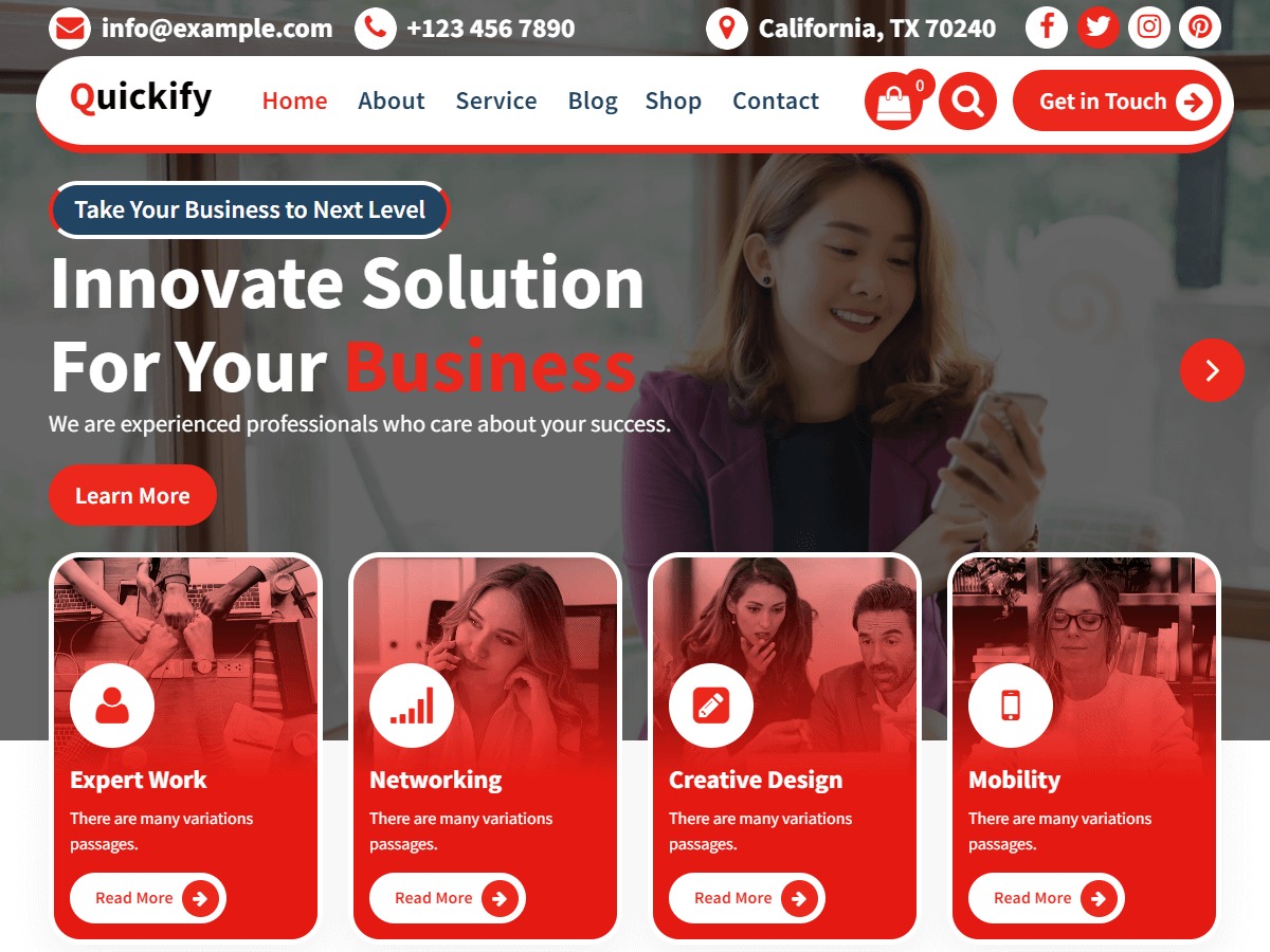 Quickify WordPress portfolio theme Quickify WordPress portfolio theme