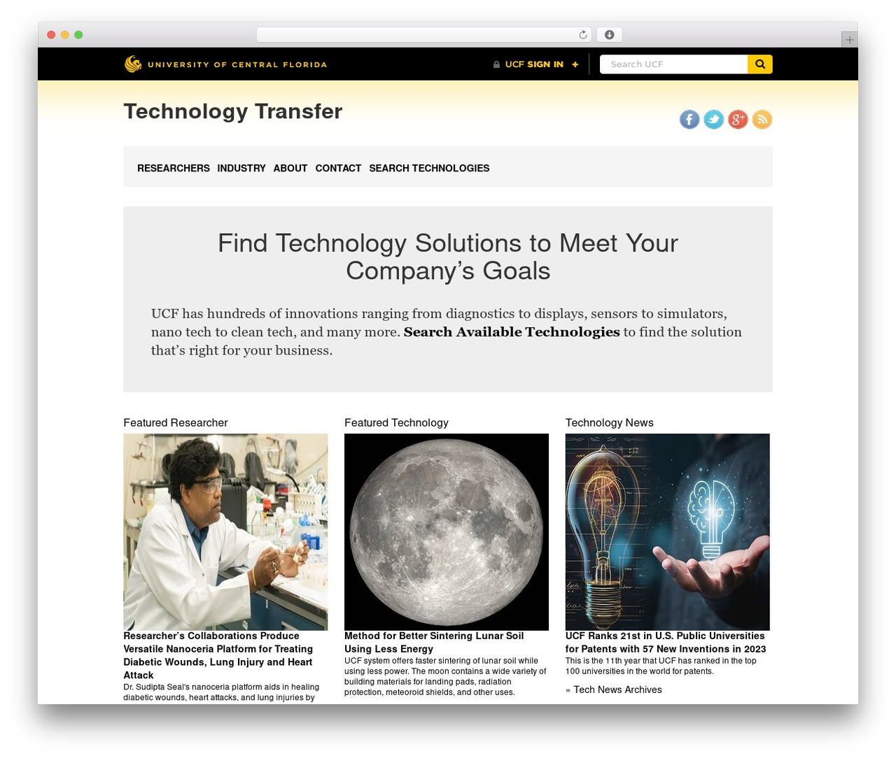 Tech Transfer Theme WordPress theme design - tt.research.ucf.edu Tech Transfer Theme WordPress theme design - tt.research.ucf.edu