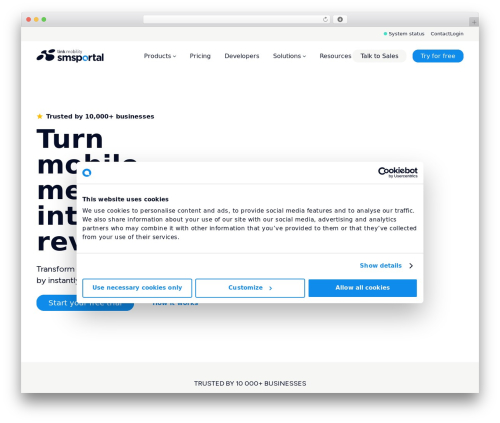 WordPress theme Base Theme - smsportal.com