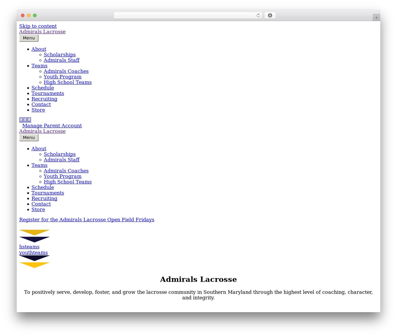 Beaver Builder Theme WordPress theme - admiralslacrosse.org