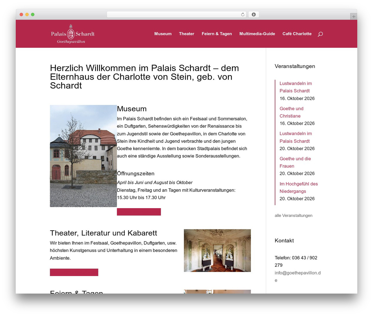 DI Flat theme WordPress - goethepavillon.de