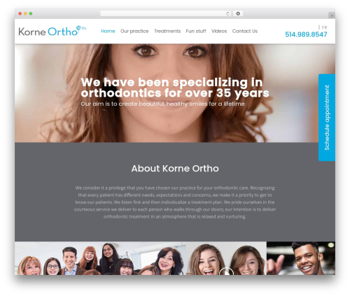 Duptronics WordPress theme - korneortho.com