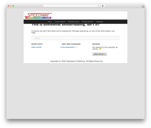 Speedway Printers theme WordPress - speedwaypublishing.net