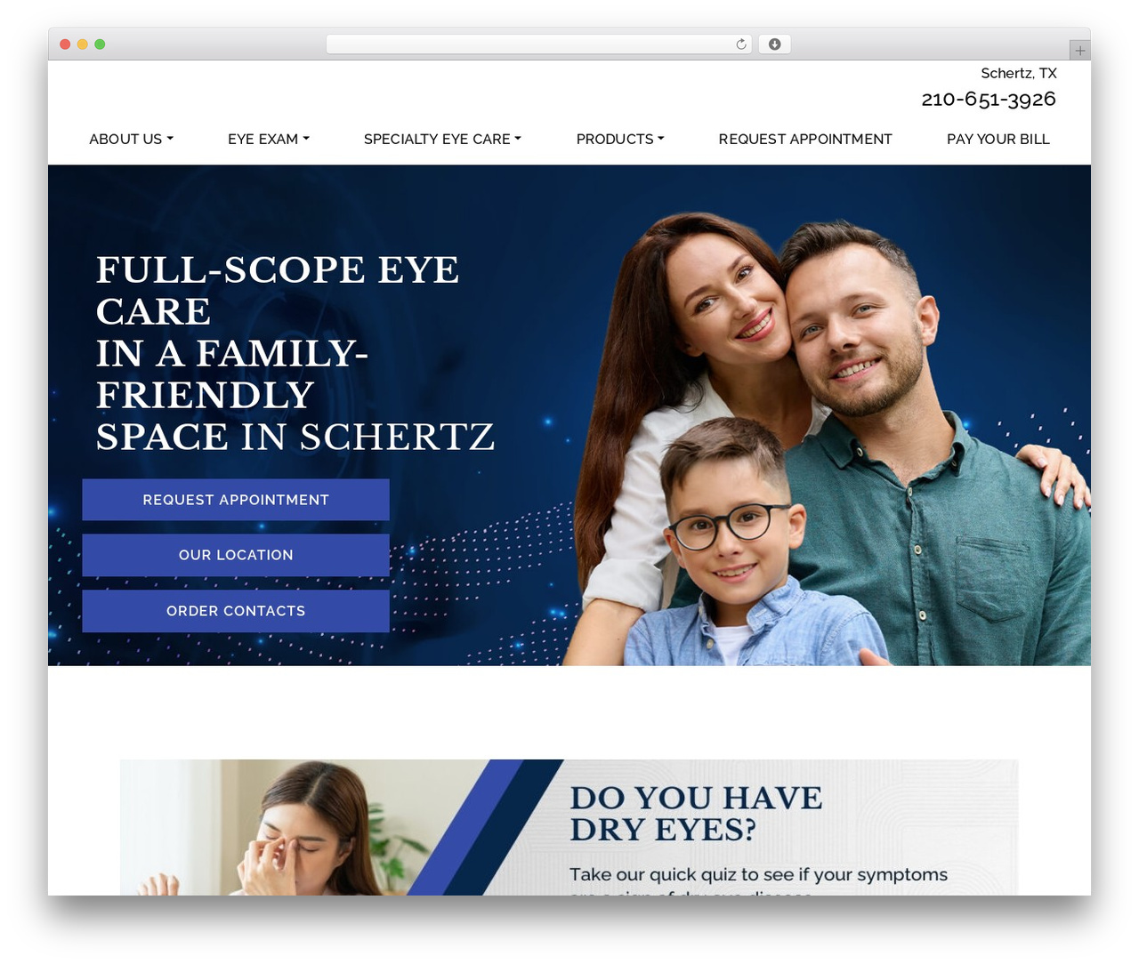 Theme WordPress UnderStrap - diamondkeyecare.com