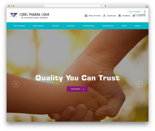 wit WordPress theme - corelpharmachem.com