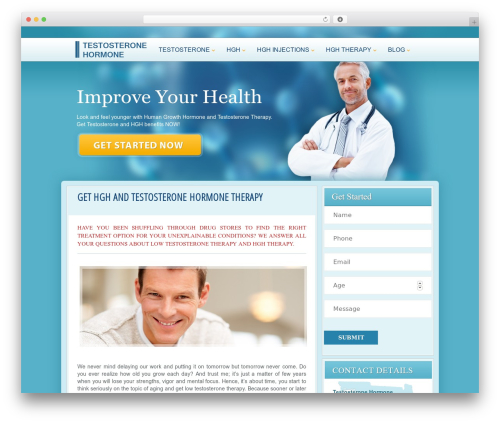 WordPress theme TestesteroneHormone - testosteronehormone.net