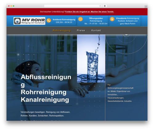 Divi WordPress theme - mv-rohrreinigung.de