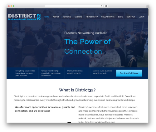 Optima WordPress theme design - district32.com.au
