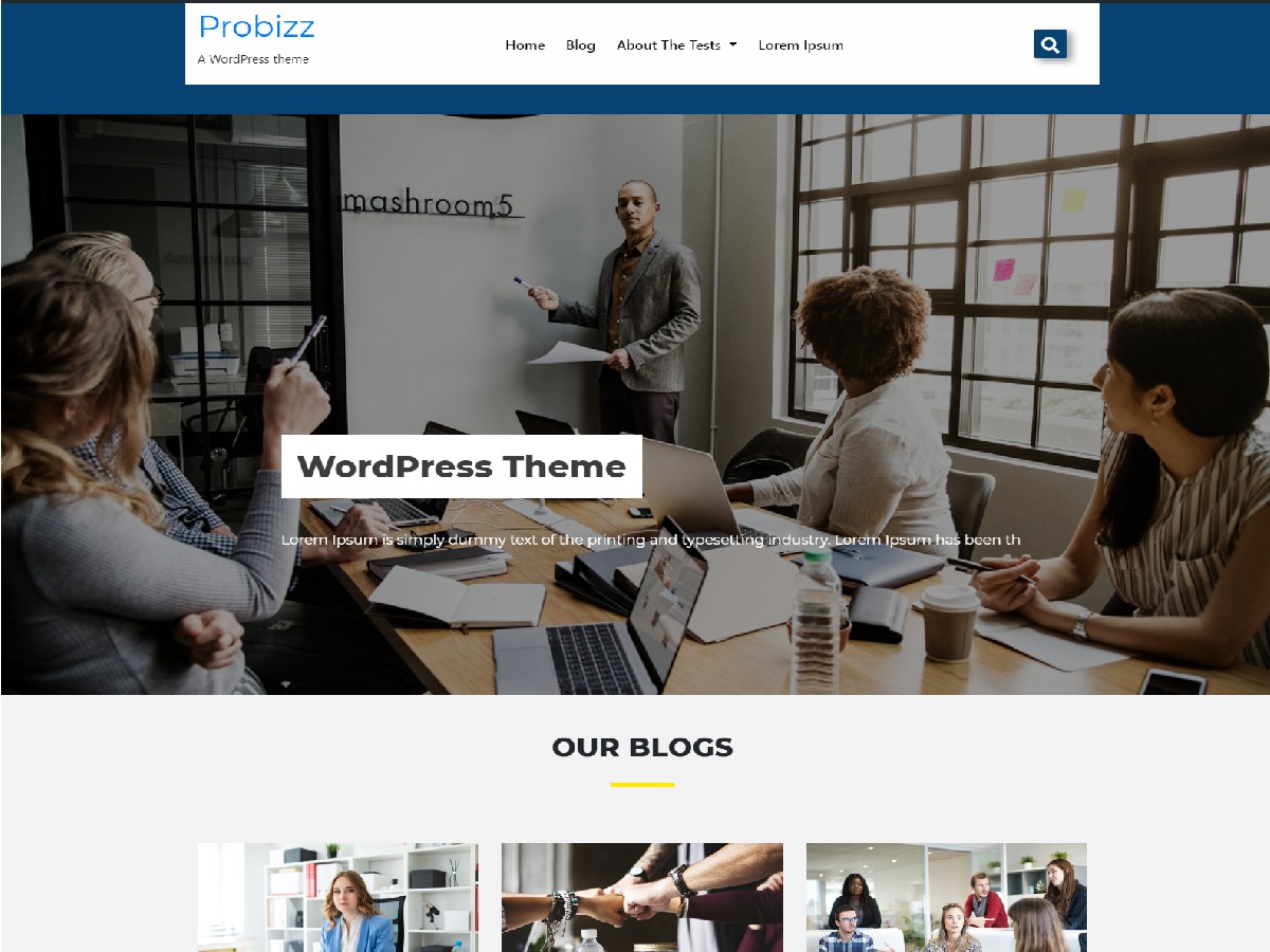 ProBizz WordPress template for business