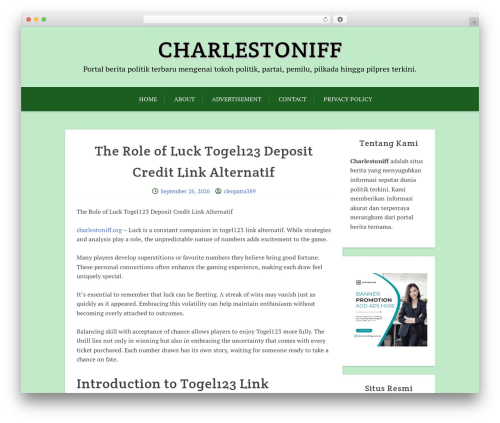 X Blog WordPress theme - charlestoniff.org