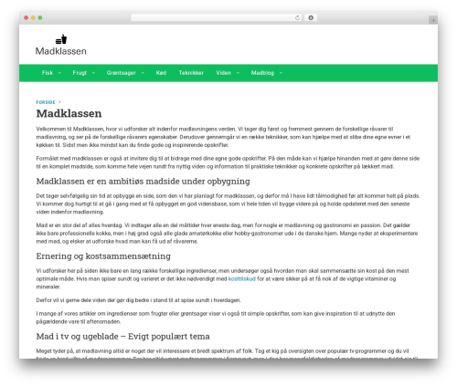 Basil WordPress website theme - madklassen.dk