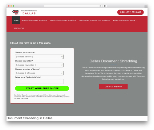 Customify best WordPress theme - dallasdocumentshredding.net