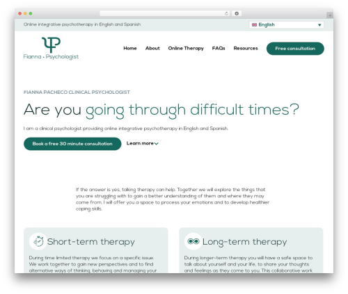 Theme WordPress Hello Elementor - fiannapsychologist.com