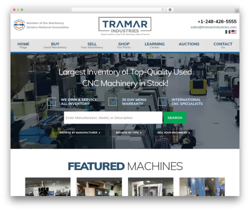Basic Hunch Free Template WordPress store theme - tramarindustries.com