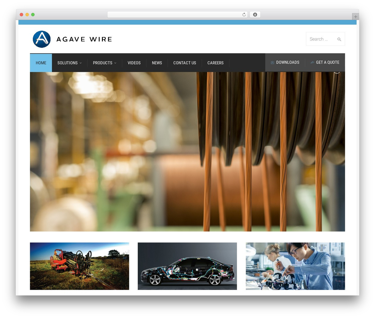 Factory WordPress theme - agavewire.com