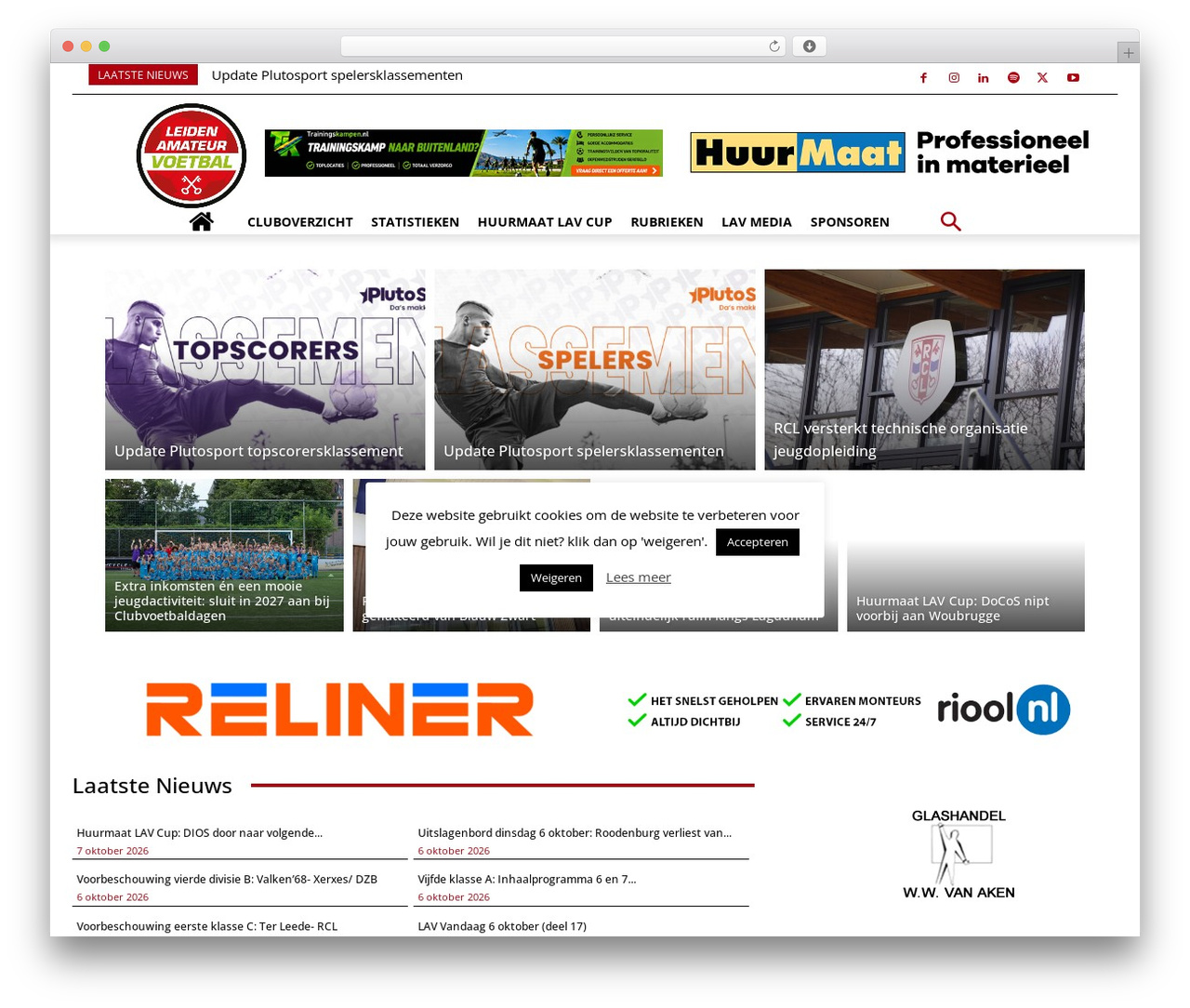Newspaper newspaper WordPress theme - leidenamateurvoetbal.nl