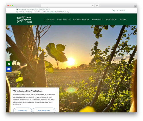 Side menu pro WordPress plugin - freizeit-und-camping.de