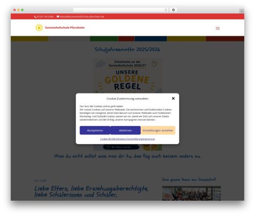 WordPress theme Divi - sonnenhofschule-pforzheim.de